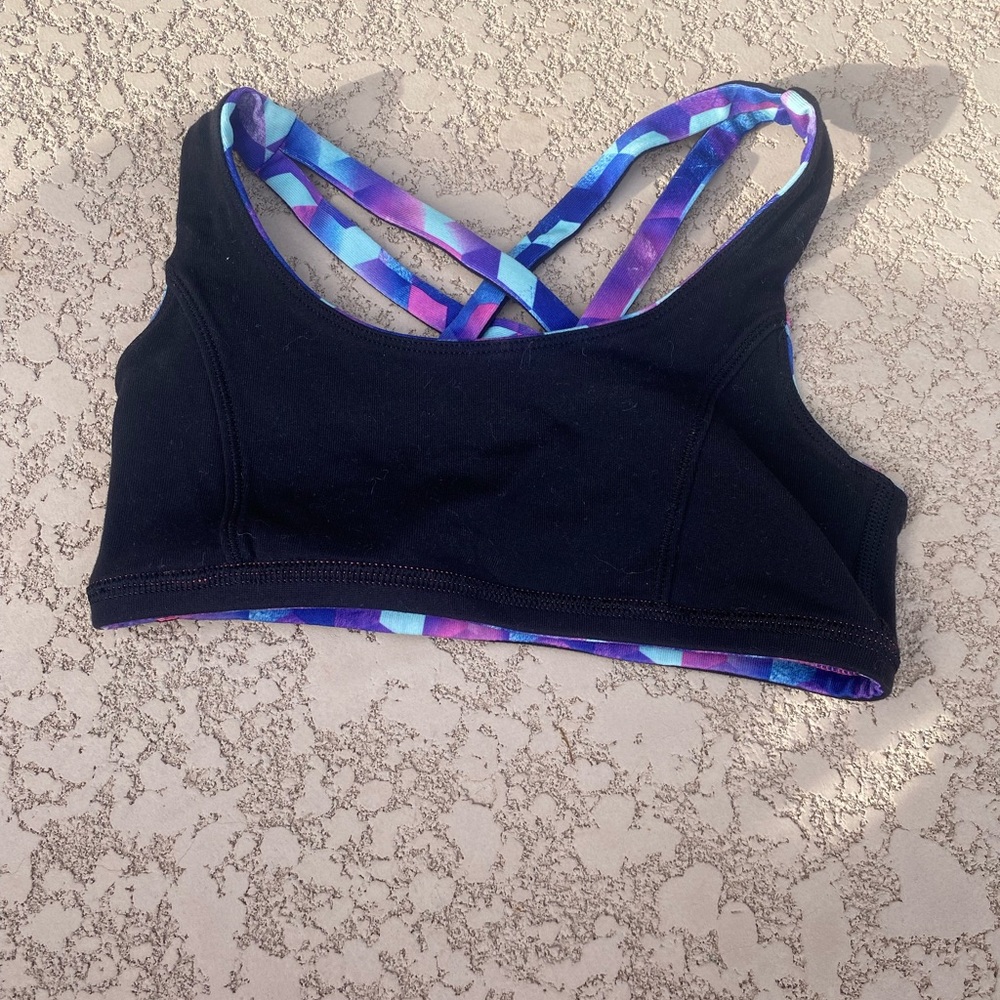 IVIVVA REVERSIBLE SPORTS BRA girls size 7